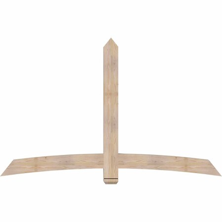 Ekena Millwork Bellingham Smooth Timber Gable Bracket, Douglas Fir, 84"W x 53"H x 3 1/2"D x 5 1/2"F, 15/12 Pitch GBW084X53X0406BEL00SDF